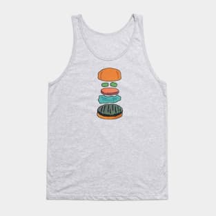 Exploded Bob's Burger Restaurant Wall Art Tank Top